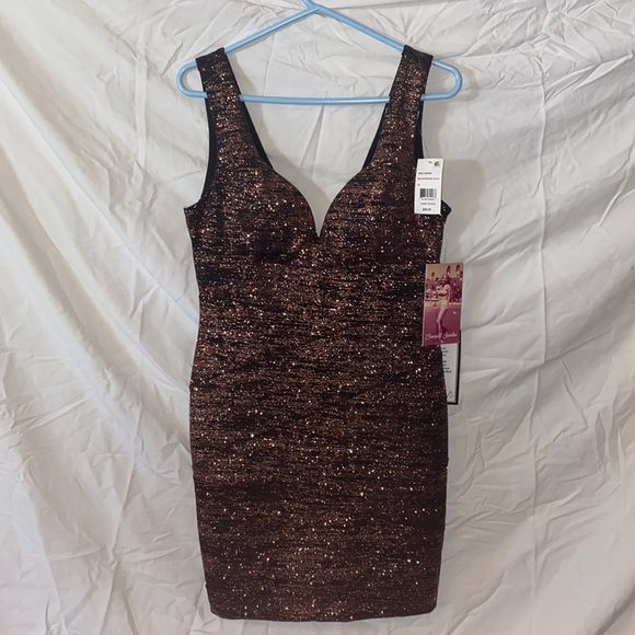 Black and Rose Gold Sparkly Dress - Picture 1 of 3